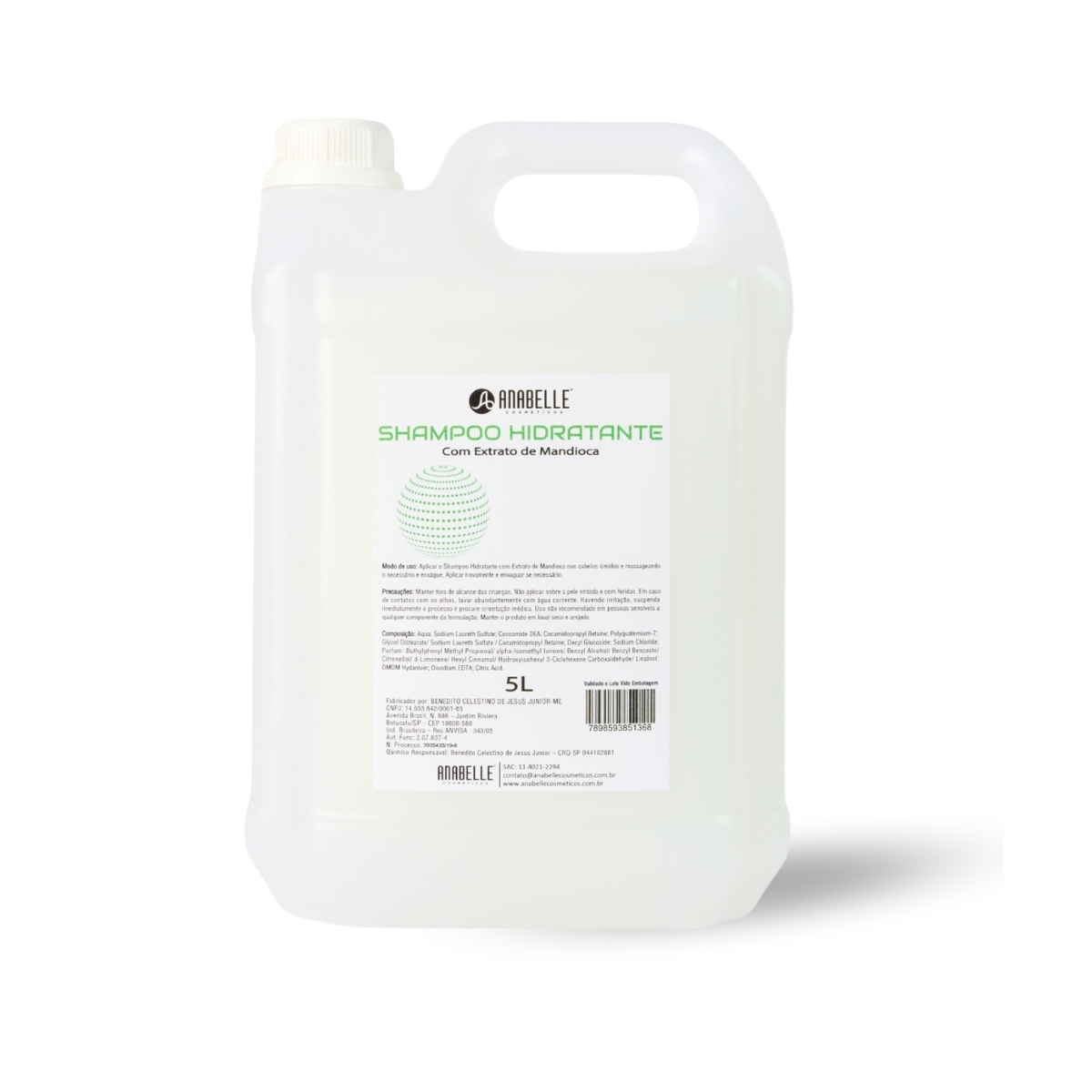 Shampoo Hidratante de Mandioca (5L)